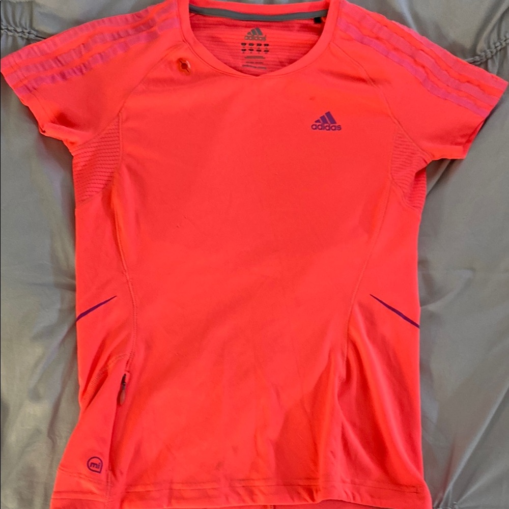 Adidas hot pink t-shirt
